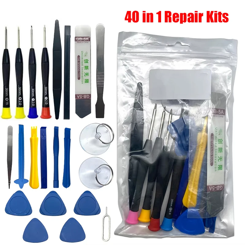 Opening Tool Kit 40 in 1 Mobile Phone Repair Opening Screwdriver Set LCD Screen Disassemble Tools For iPhone iPad Tablet Laptops