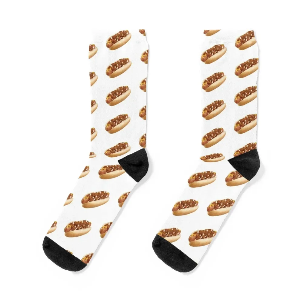 Chili Dog - Hot Dog Coney Dog with Style Drawing Socks new in's designer brand loose soccer anti-slip Socks For Girls Men's