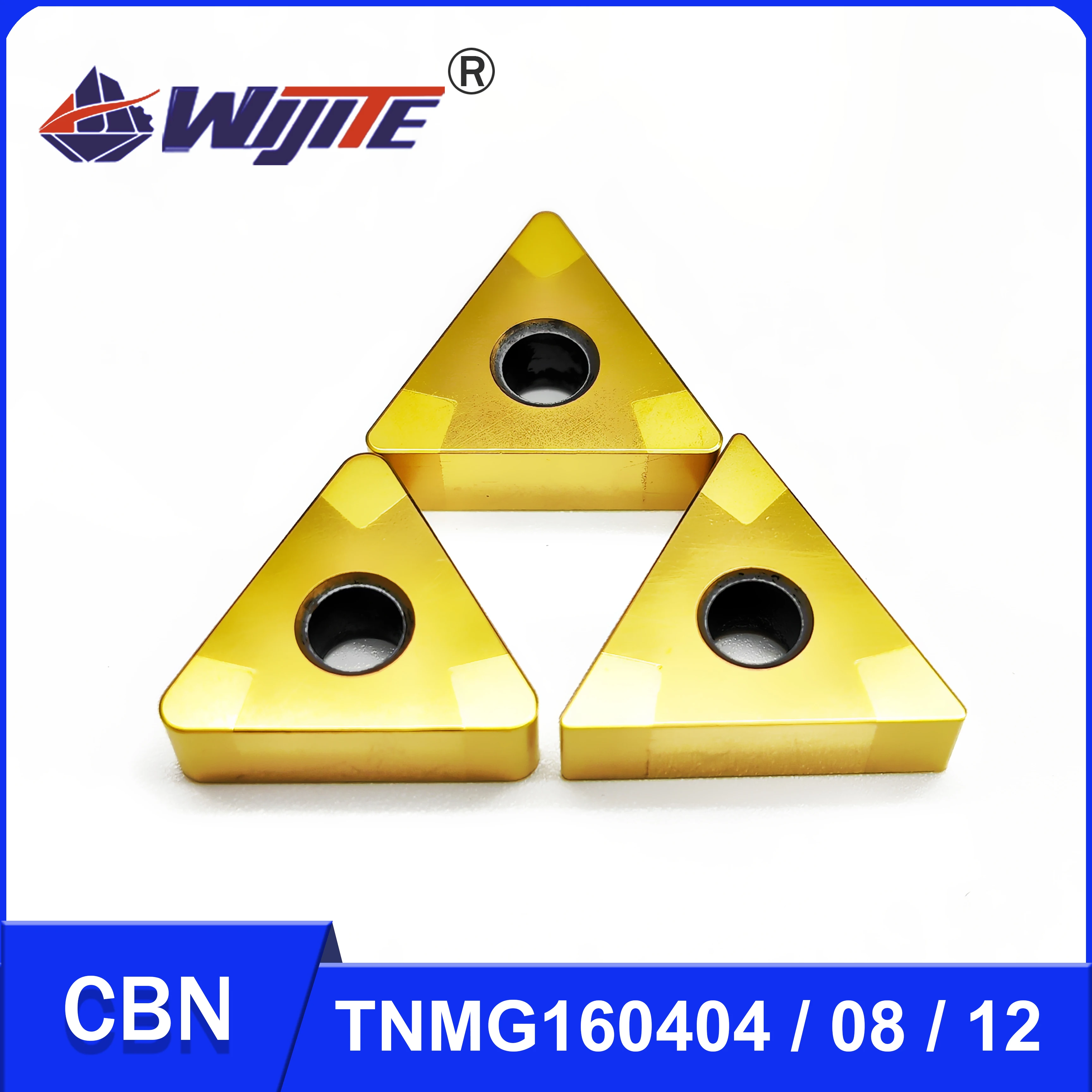 CBN golden coated turning tool TNMG160404 TNMG160408 TNMG160412 processing hard steel and other high hardness materials TNMG