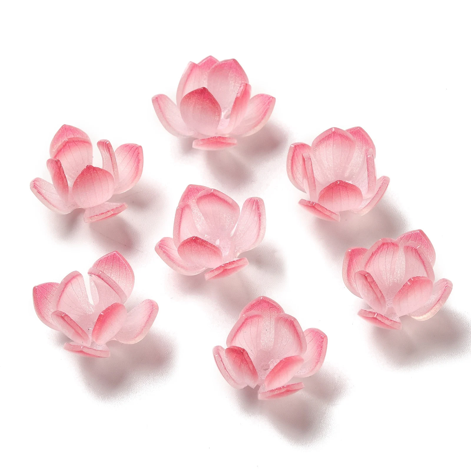 5Pcs/Set Refined Small Flower Bead Cap Acrylic Loose Spacer End Bead Caps For Handmade Jewelry Making Findings DIY Accessories