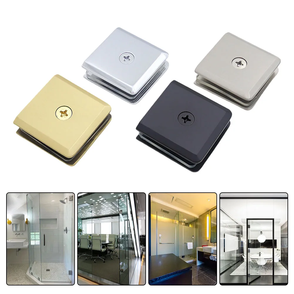 

Bathroom Glass Installation Brass Glass Clamp Bathroom Hardware 50*50mm Quick Installation Stylish Glass Hardware