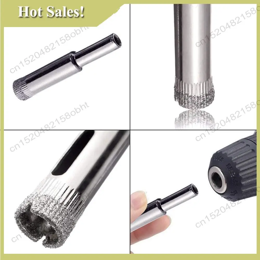 

-PQWN 60Pcs Diamond Drill Bit, 8Mm Diamond Coated Tip Hole Hollow Core Drill Bits Cutter For Glass Ceramics Porcelain Tile