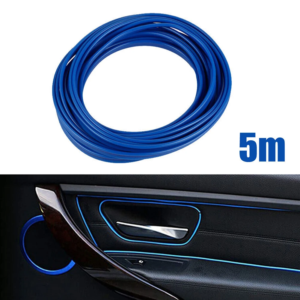 Universal Car Moulding Decoration Flexible Strips 5M Interior Auto Mouldings Car Cover Trim Dashboard Door Car-styling