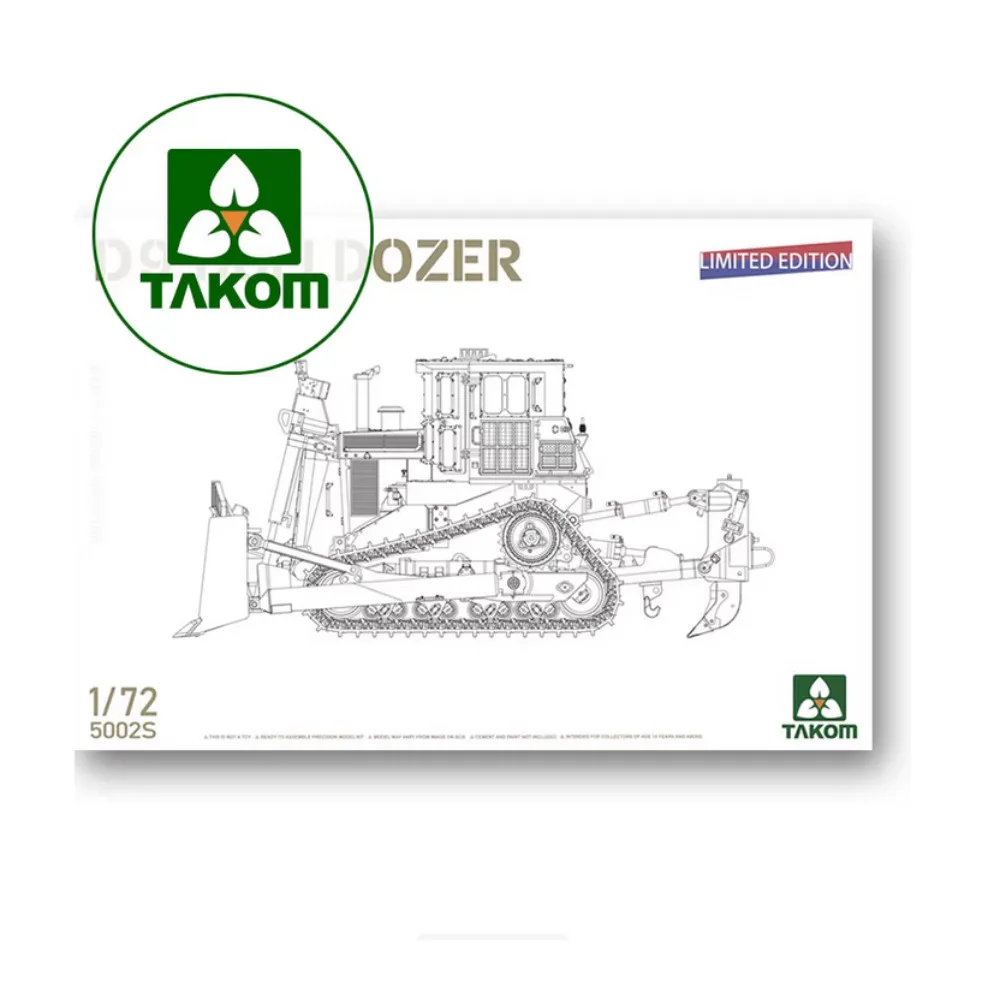 

TAKOM Asemble Model Kit 5002S 1/72 US D9 Bulldozer (Limited Edition) High Detail Collection
