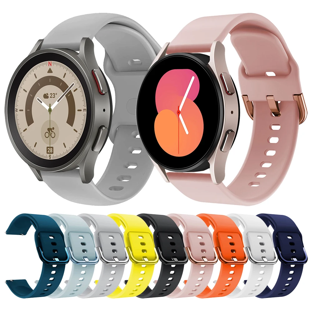 

Soft Silicone Strap For Samsung Galaxy Watch 5 4 44mm 40mm/Watch5 Pro 45mm/Watch3/Active 2 Band Wristband Bracelet Watchband