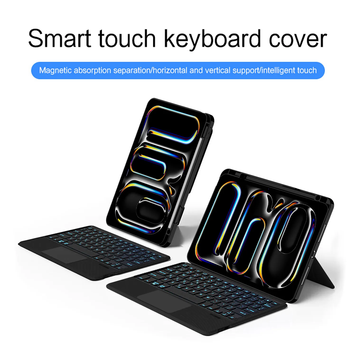 Imagem -06 - Smart Magic Keyboard para Ipad Pro Tablet Capa Protetora Russo Coreano Árabe Espanhol Francês m4 11 A2836 2024