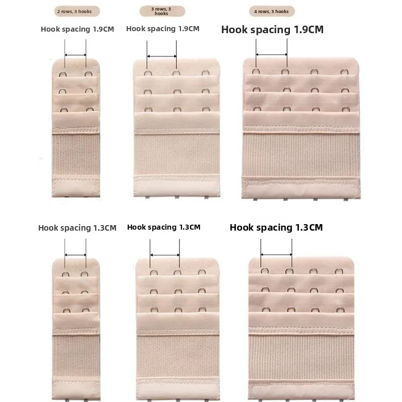 Extended Length Buckle Two Row Four Row Band Women's Bra Adjustment Buckle Underwear Back Row Three Row Three Buckle Two Row