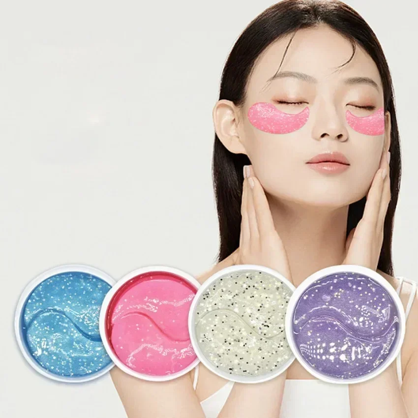 8Color Collagen Eye Mask Custom Logo Moist Makeup Private Label  Anti-wrinkle Flash Hydrogel Bottle Eye-care Skin Care Product