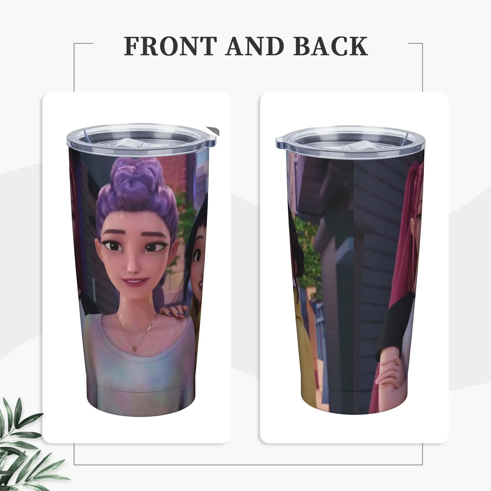 

Stainless Steel Tumbler K pop Demon Hunters Movie Coffee Mug Leakproof Cold Drink Car Mugs Camping Custom Water Bottle