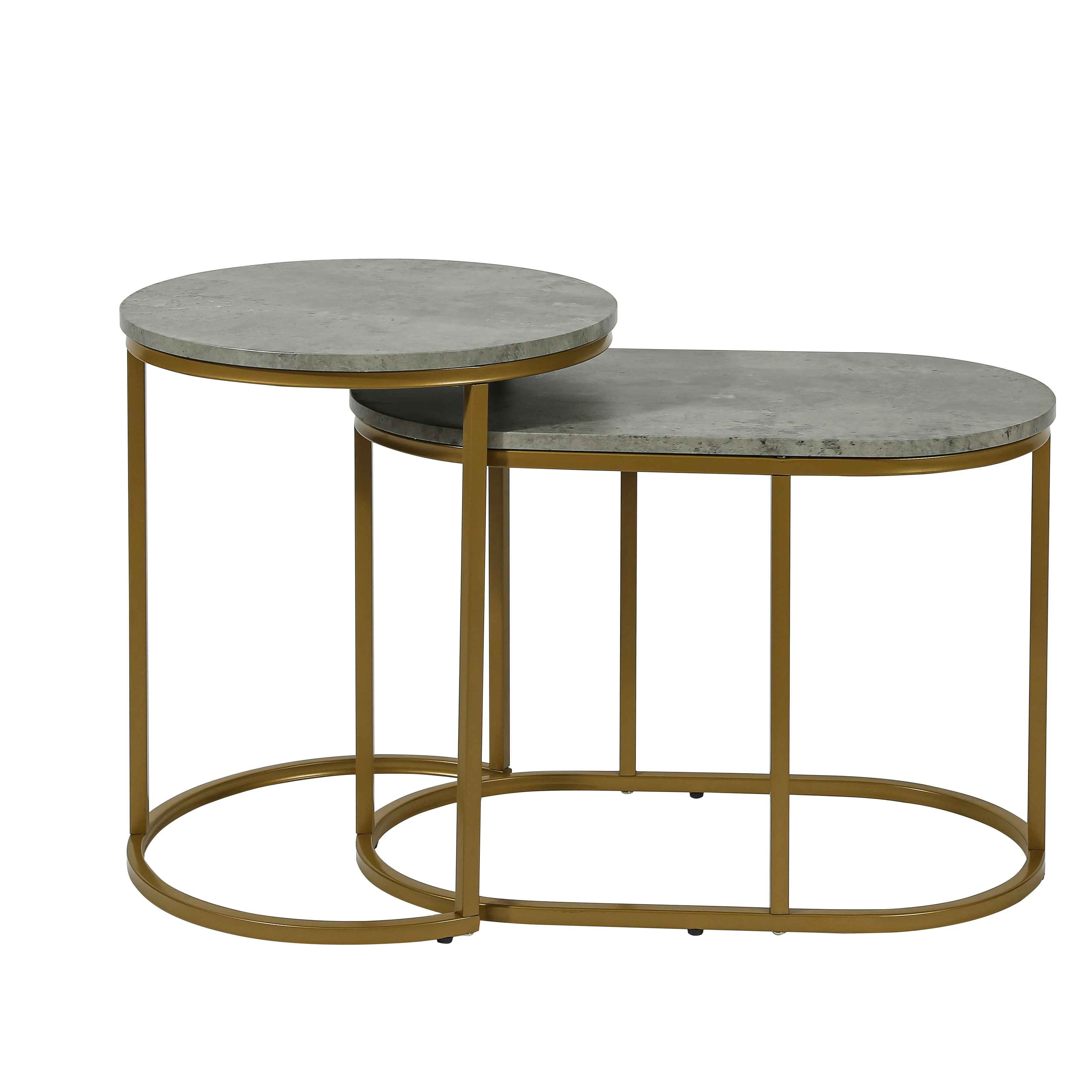 

Небольшой журнальный столик из 2 современных овальных круглых белых мраморных центральных столов Matel, современный журнальный столик в скандинавском стиле