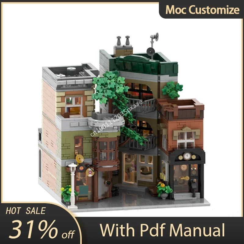 

3206pcs Moc Urban Community Courtyard Modular Architecture Street View Building Blocks Assembly Bricks Toys Kid Educational Gift