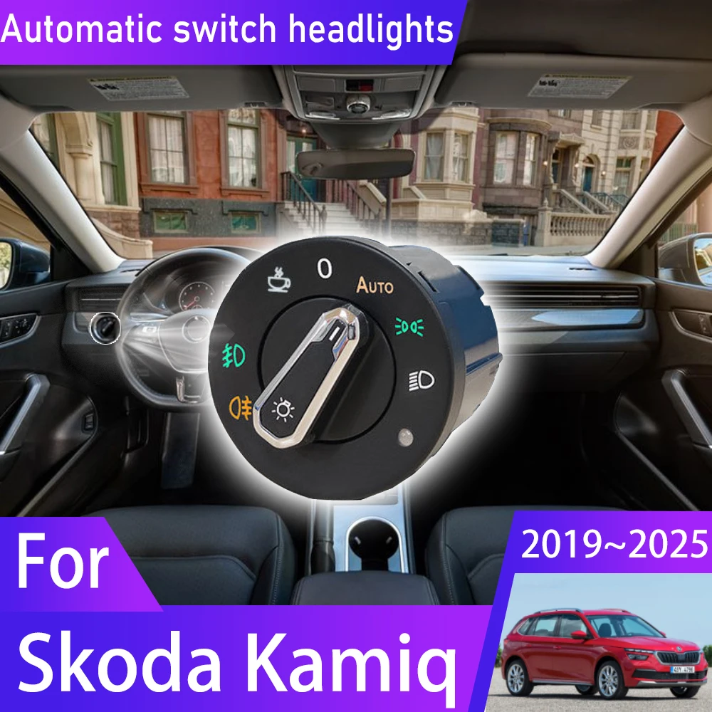 

Headlight Automatic Switch For Skoda Kamiq NW4 2019 2020 2021 2022 2023 2024 2025 Headlight Auto Switch Car Accessories Tuning