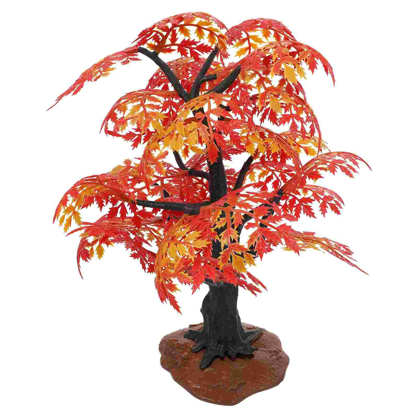 

Potted Plant Maple Model Office Small Artificial Plants Tree Decor for Table Plastic Garden Scene Layout