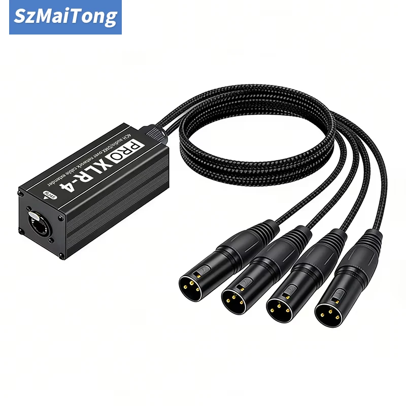 

4XLR Female RJ45 Extender Cable PRO XLR-4 Durable Audio DMX Snake for Touring Stage Fixed Installation Work