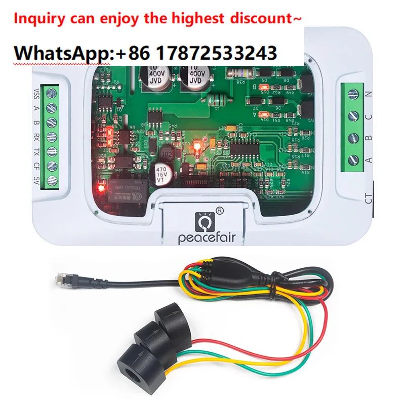 Three phase AC voltage and current meter power acquisition module electronic communication box