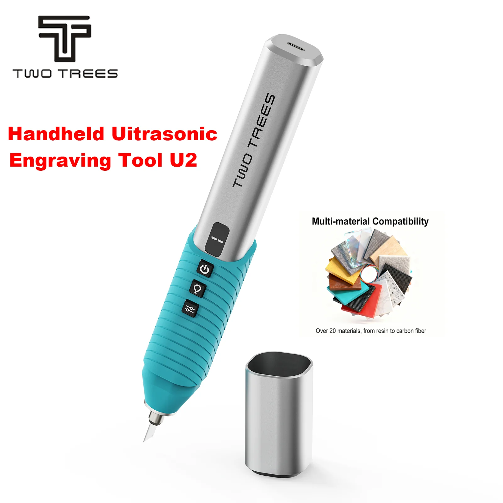 

Twotrees U2 Portable Ultrasonic Cutter 40kHz High Frequency Precise and Efficient Cutting DIY 3D, Carbon Fibre, Leather, PCB Cut