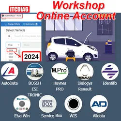 2024 Jahre Werkstatt Reparatur Online-Konto Win Service Box Web Login Verwendung für Fca USA All data Autodata Haynes Pro Wis Service Box