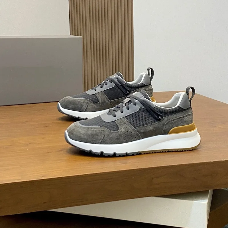 26FW BC HighQuality Men's Chunky Sneakers Colorblock Breathable Mesh Thick Sole Comfort All Season Casual Sports Shoes