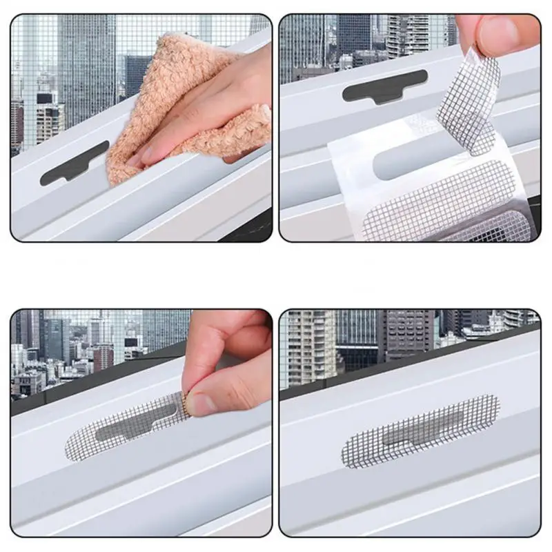 5pcs Anti-insect Fly Bug Door Window Mosquito Screen Net Repair Tape Patch Adhesive Window Repair Accessories