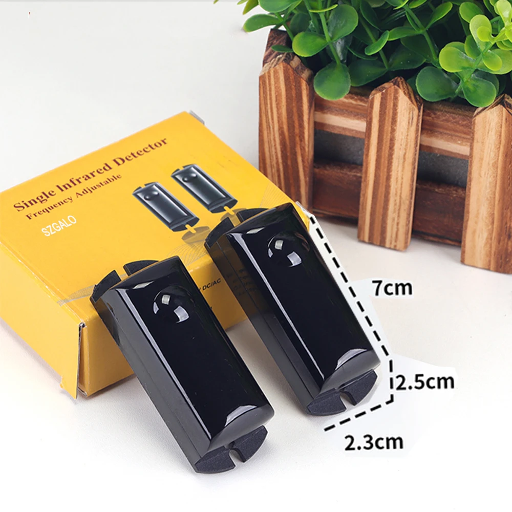 Frequency Adjust Photoelectric Single IR Beam Detector Active Infrared Intrusion Motion Sensor Waterproof Outdoor Burglar Alarm