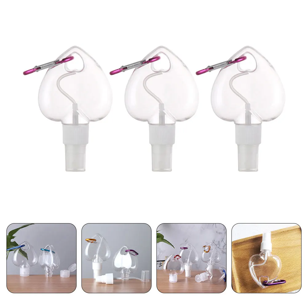 

3pcs Leakproof Spray Sub With Hook Travel Press Reusable Perfume Sample Bottles Lightweight Durable Sub Bottles For