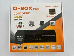 2024 DVB-T2 DVB-S2 Combo QBOX Plus Satellite TV Receiver Tuner H.264 MPEG 4 Digital TV Decoder 1080P HD Time Shift EPG STB