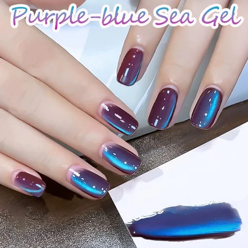 WS 10ml azul púrpura mar ojo de gato Gel magnético 2025 nuevo Ultra brillo semipermanente remojo de Gel UV otoño barniz para decoración de uñas