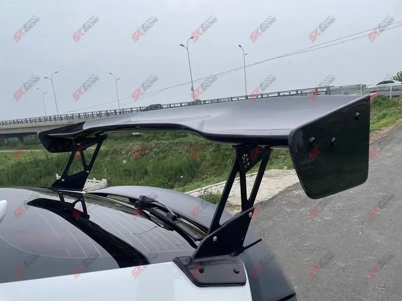 يناسب 2017-21 Honda Civic Type-R FK8 جناح سبويلر خلفي لامع/مزور/ألياف الكربون #4