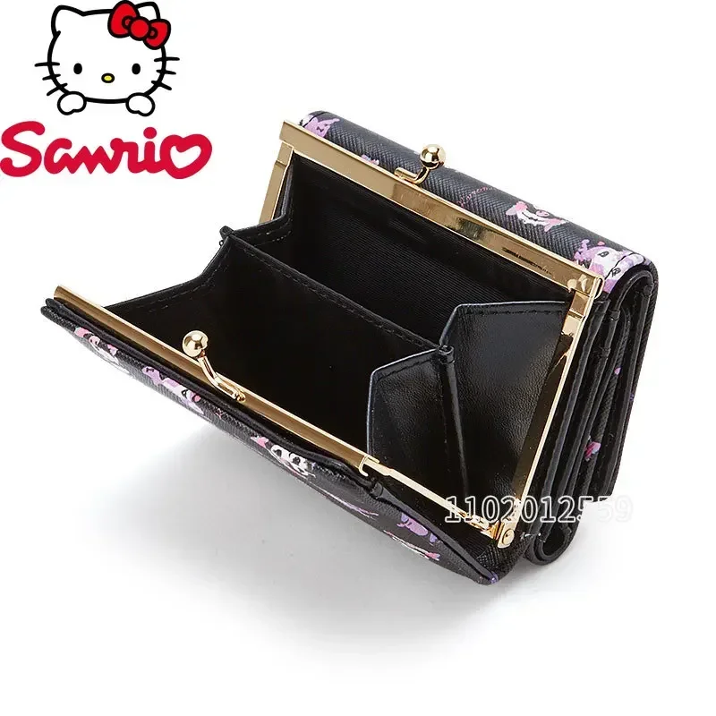  Kuromi New Women's Wallet Luxury Brand Mini Women's Coin Purse Cartoon Cute Short Fashion Girls Coin Purse Large Capacity