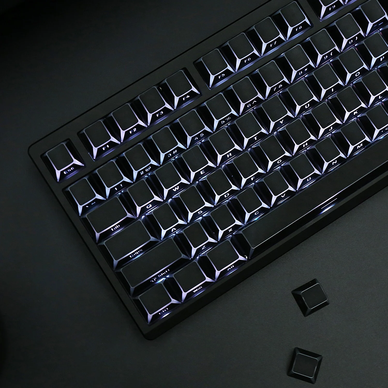 

Клавиши Shadow Keycaps с боковой подсветкой, PBT, с боковой печатью, светопропускающие, белые, для клавиатур MX, профиль Cherry, 122 клавиши