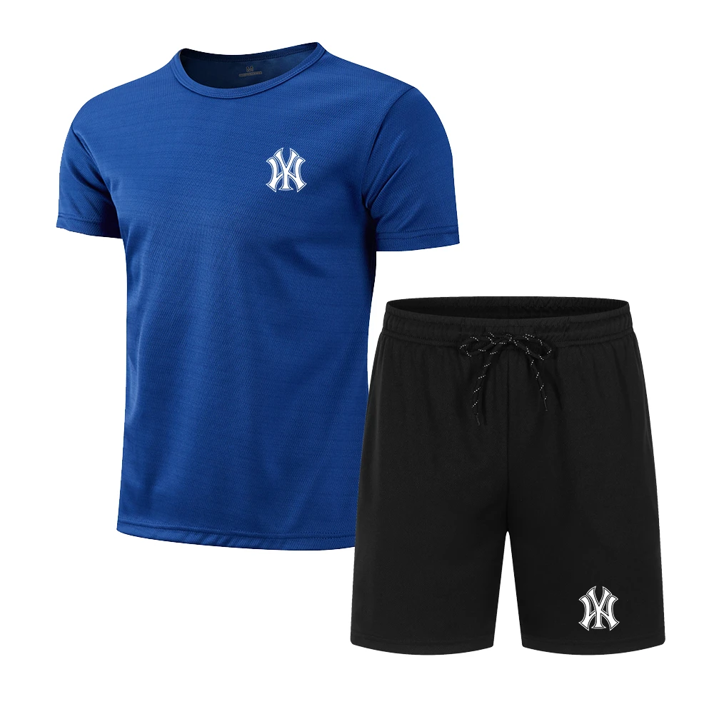 2024 Zomer Mode Heren Trainingspak T-Shirt Short Set Vrije Tijd Korte Mouwen Set Jogging Gym Pak Merk Kleding