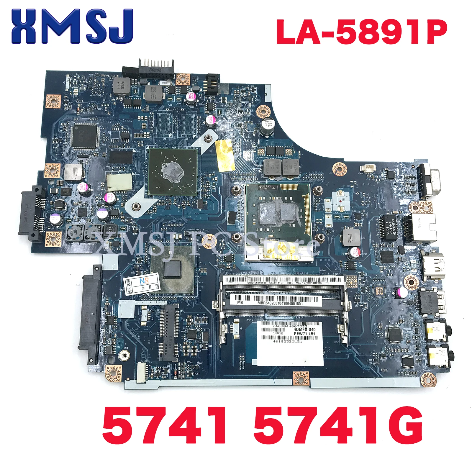 

For Acer Aspire 5741 5741G D NEW70 LA-5891P MBWJR02001 MBR5402001 MBWJM02001 MBTVK02001 Laptop Motherboard DDR3 512MB