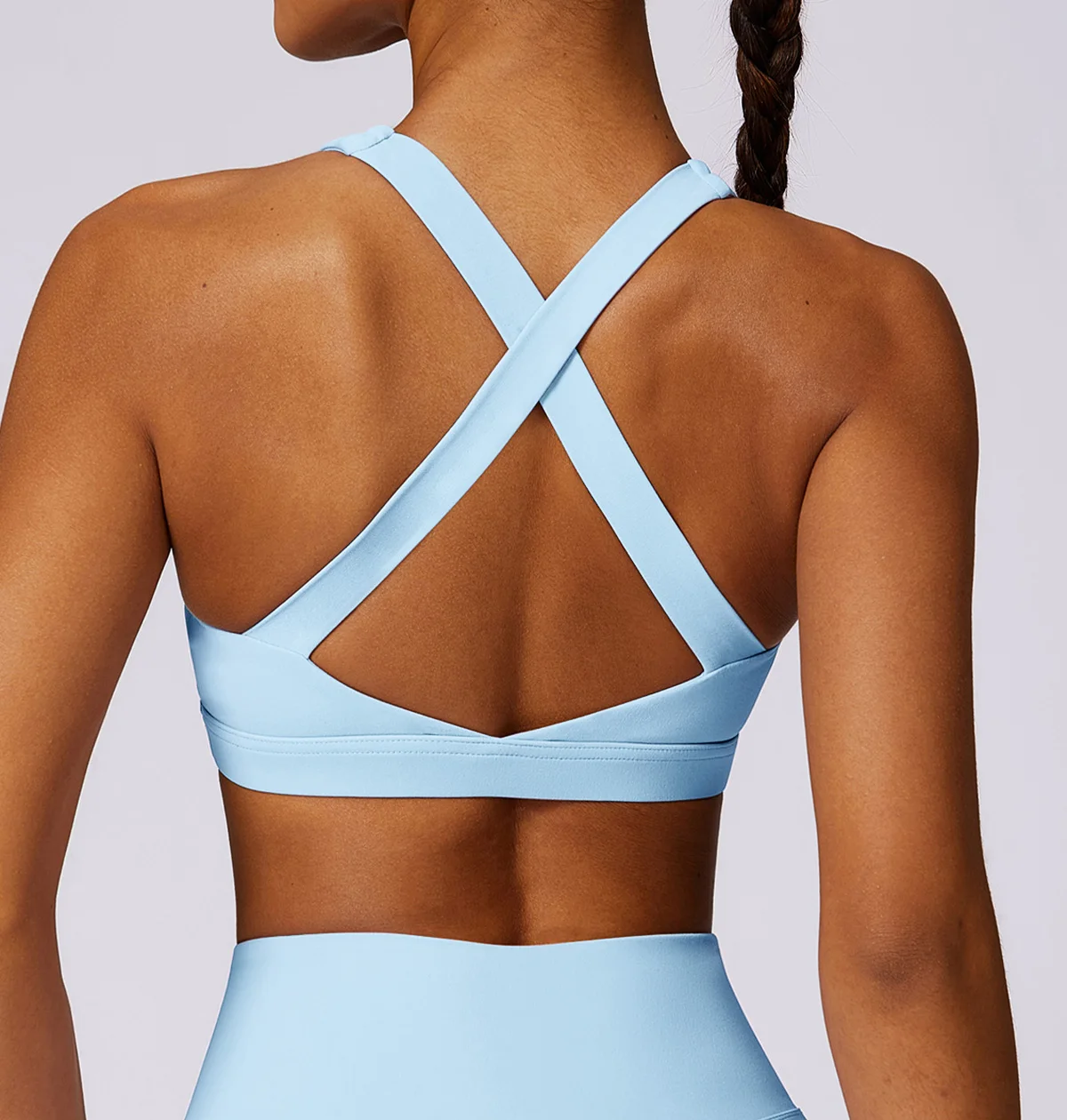 Hearuisavy Sport-Bh Gym Unterwäsche Hohe Festigkeit Stoßfest Lauf Yoga Crop Top Atmungsaktive Pilates Push-Up Fitness Tops Frauen – Detail 12