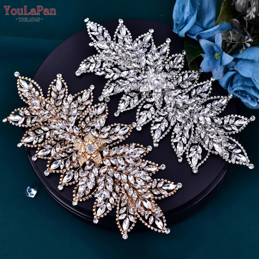 YouLaPan Gorgeous Bridal Head Piece Rhinestone Woman Headdress for Party Wedding Hair Accessories Crystal Headband Bride Tiara