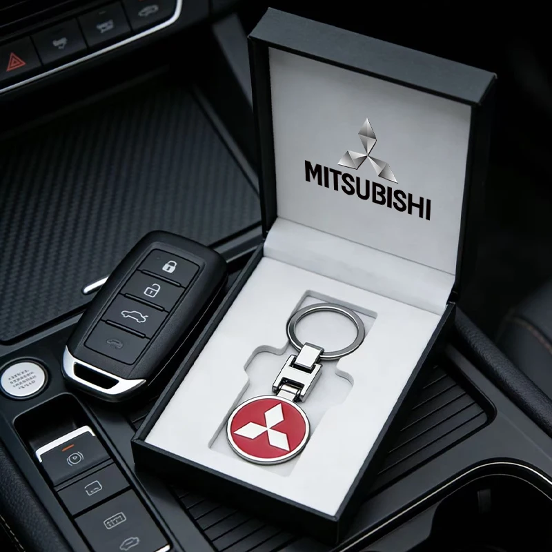 Llavero con insignia de Metal 3D de Honda, accesorios para coche, emblema para Mitsubishi Outlander Triton Ralliart Star Mirage Jinxuan Galant