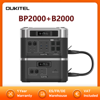 OUKITEL BP2000 Portable Power Station 2048Wh/640000mAh 51.2V LiFePO4 Battery Solar Generator 2200W AC Output  2000W UPS