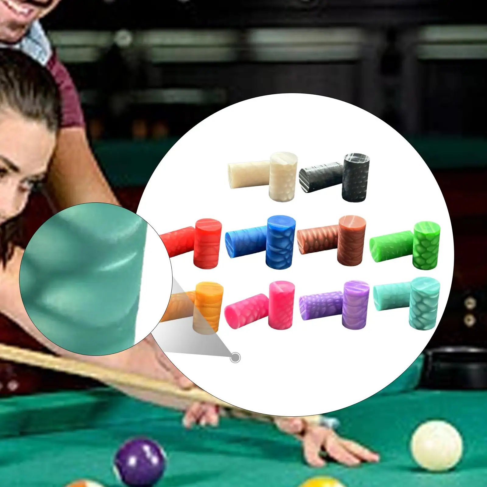 

2 Pieces Billiard Cue Sticks Ferrule,Replacement Part,Portable,Repair Billiard Accessories Snooker Pool Sticks Tip