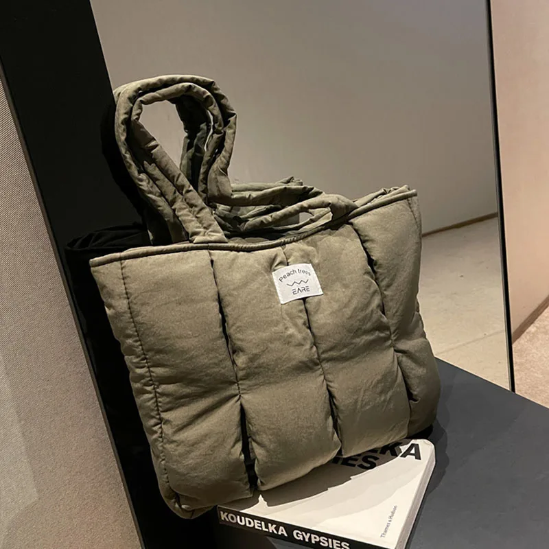 Large Capacity Bags for Women 2023 Autumn Winter Space cotton Single Shoulder Shopping bag Fashion Trend Handbag Ladies Totes