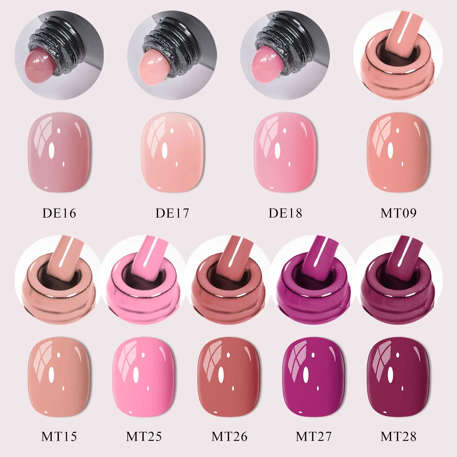 15 قطعة تمديد سريع هلام مسمار مجموعة طلاء الأظافر 20 مللي عارية الوردي UV بناء مسمار الفن ورنيش قاعدة معطف فوقي أدوات مانيكير مستلزمات الأظافر