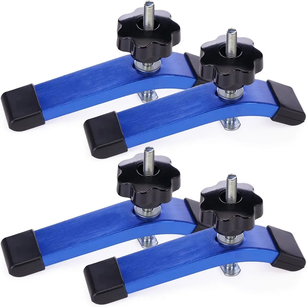 4 Pack T-Track Hold Down Clamps Kit Woodworking Quick Acting Hold Down Clamp Aluminum Alloy Clamp For Workbench Track Table Saw