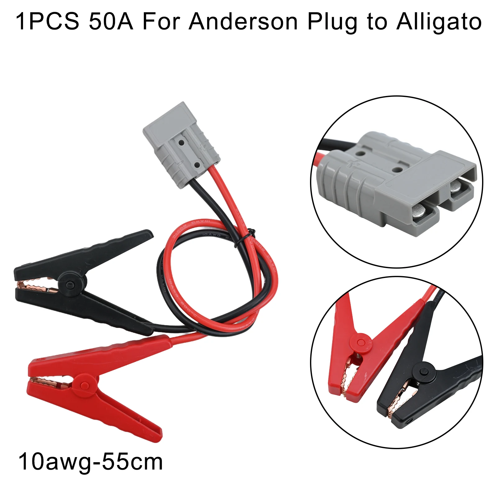 Connector for alligator Clip 100mm 12-24V 55cm Length Connector Car Cable With Two Clips Wire Cable Connectors High Quality