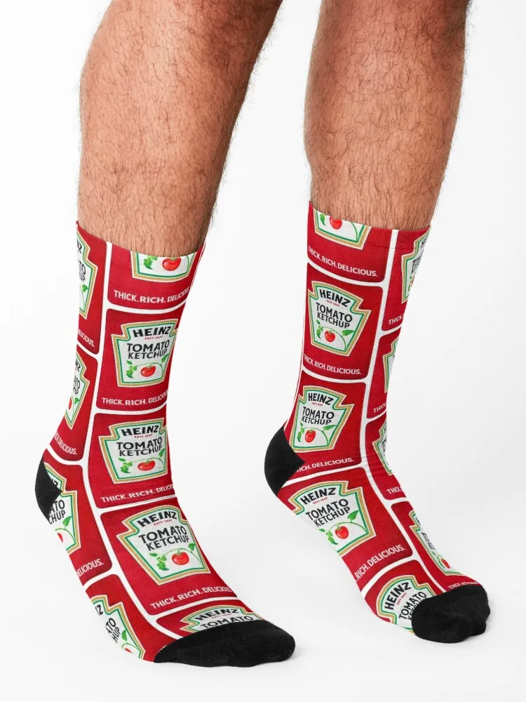 Heinz Catsup label vintage ketchup thick, rich. delicious Socks Thermal man winter snow hockey luxe Mens Socks Women's