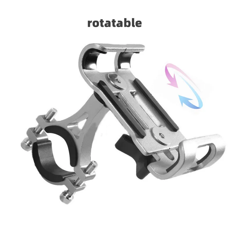360 ° Drehen Metall Motorrad Fahrrad Telefon Halter Anti-rutsch Halterung GPS Navigation Clip Universal Fahrrad Ständer für Alle Smartphones