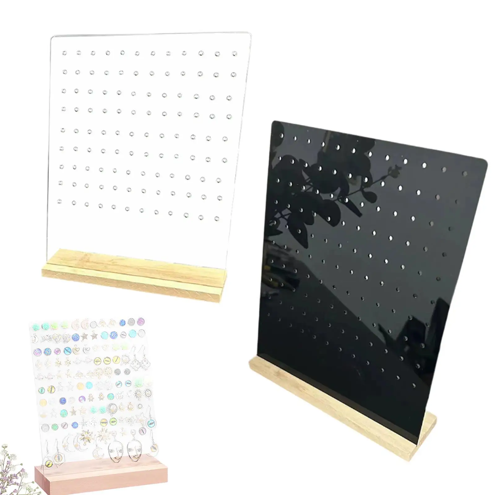 

120-отверстий акриловый держатель для сережек, перфорированная доска для ювелирных изделий