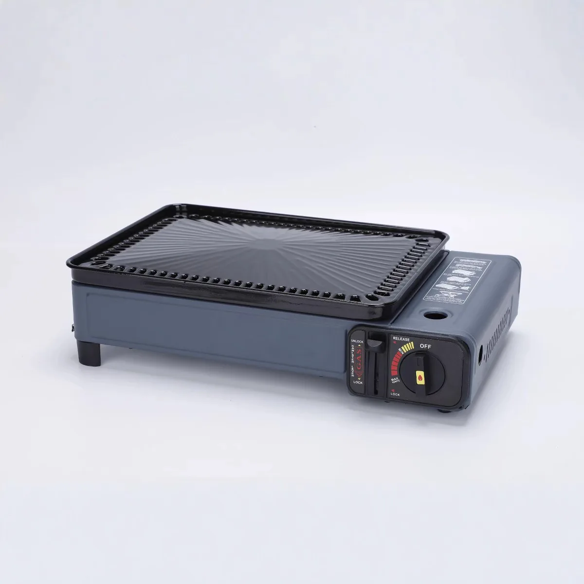 

8Grid Roasted Sausage Stove Multi-Functional Camping Roast Meat BBQ Grill Night Market Stall Cassette Stove With Mesh Baking Pan