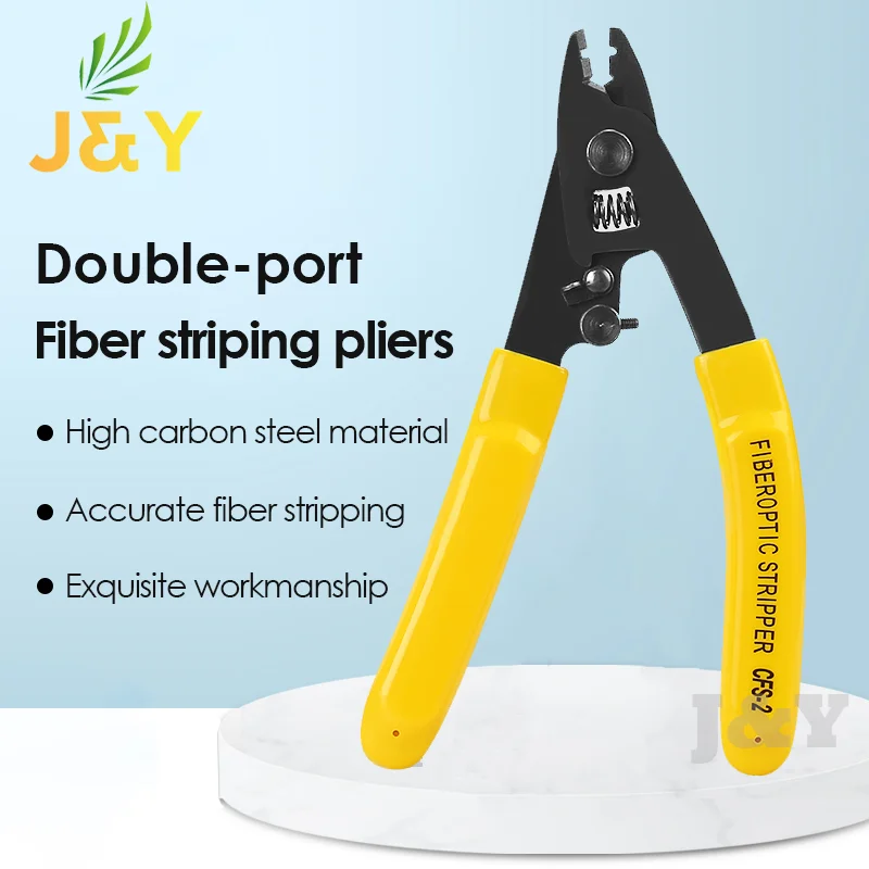 CFS-2 Double-Port Optical Fiber Stripper Pliers Wire Strippers for FTTH Tools Optic Stripping Plier Tool