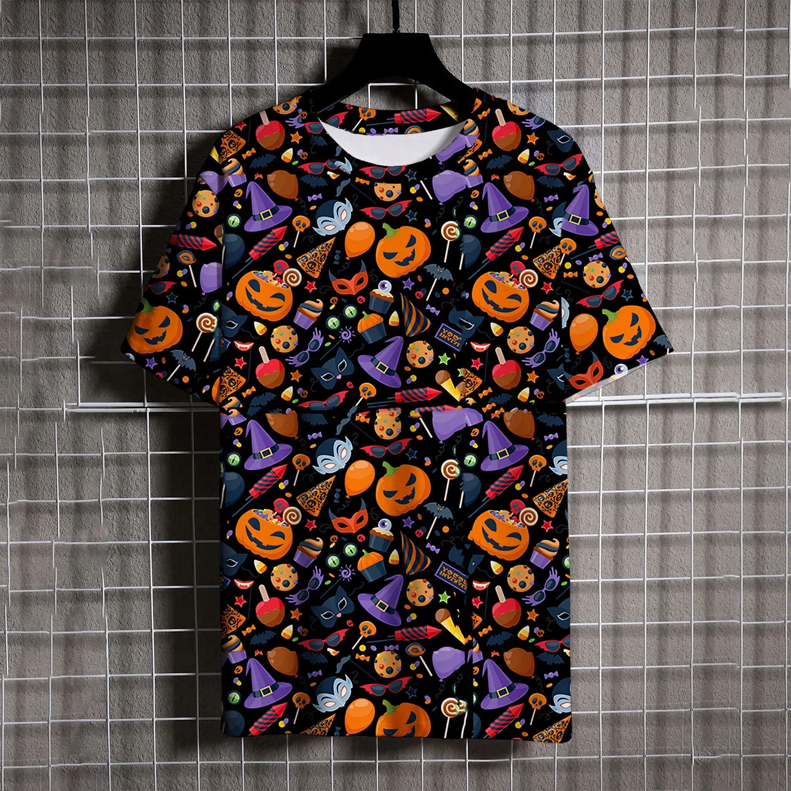 

Halloween Men T-shirts Men's Short Sleeve T-shirt Ghost Pumpkin Head Tshirt Casual and Versatile Tops Tee Clothing Oversized Man