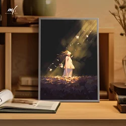 Cadre photo minimaliste à gradation USB Anime, lumière LED, lampe d'humeur és romantique, cadeau de peinture, votre petite amie ne peut pas refuser