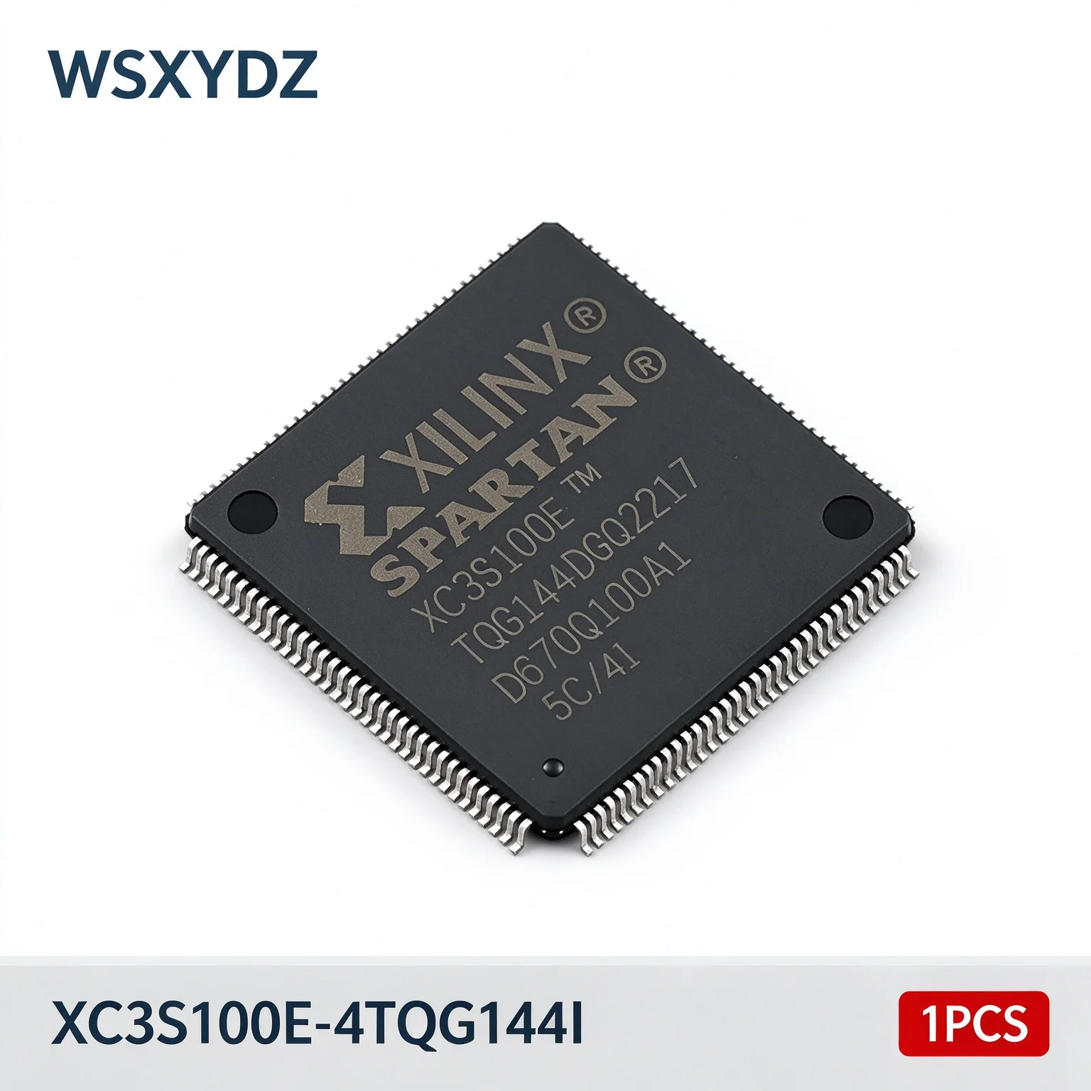 1PCS XC3S100E-4TQG144I FPGA Spartan-3E 100K System Gates 2160 Logic Cells 108 I/O TQFP-144 AMD Xilinx Industrial New Original