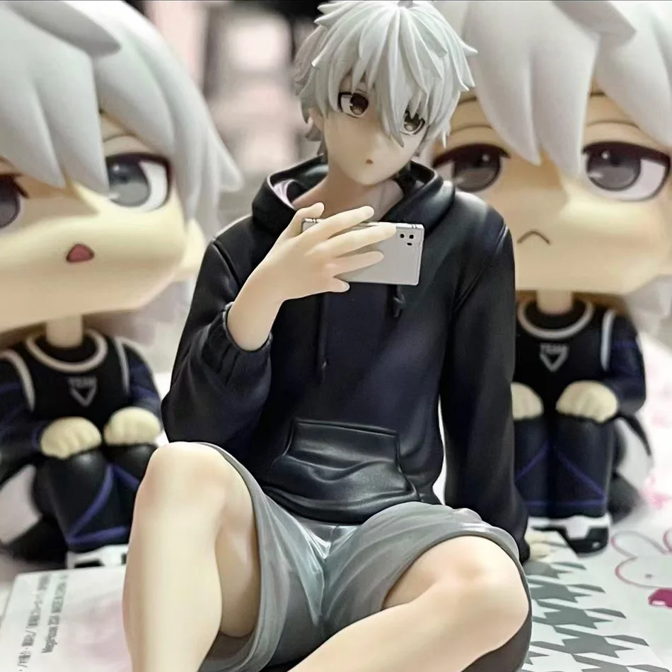 Auf Lager BLUE LOCK Actionfiguren Nagi Seishiro Anime-Figur Sitzende Figur PVC Sammlermodell Kinderpuppe Spielzeug Geschenke